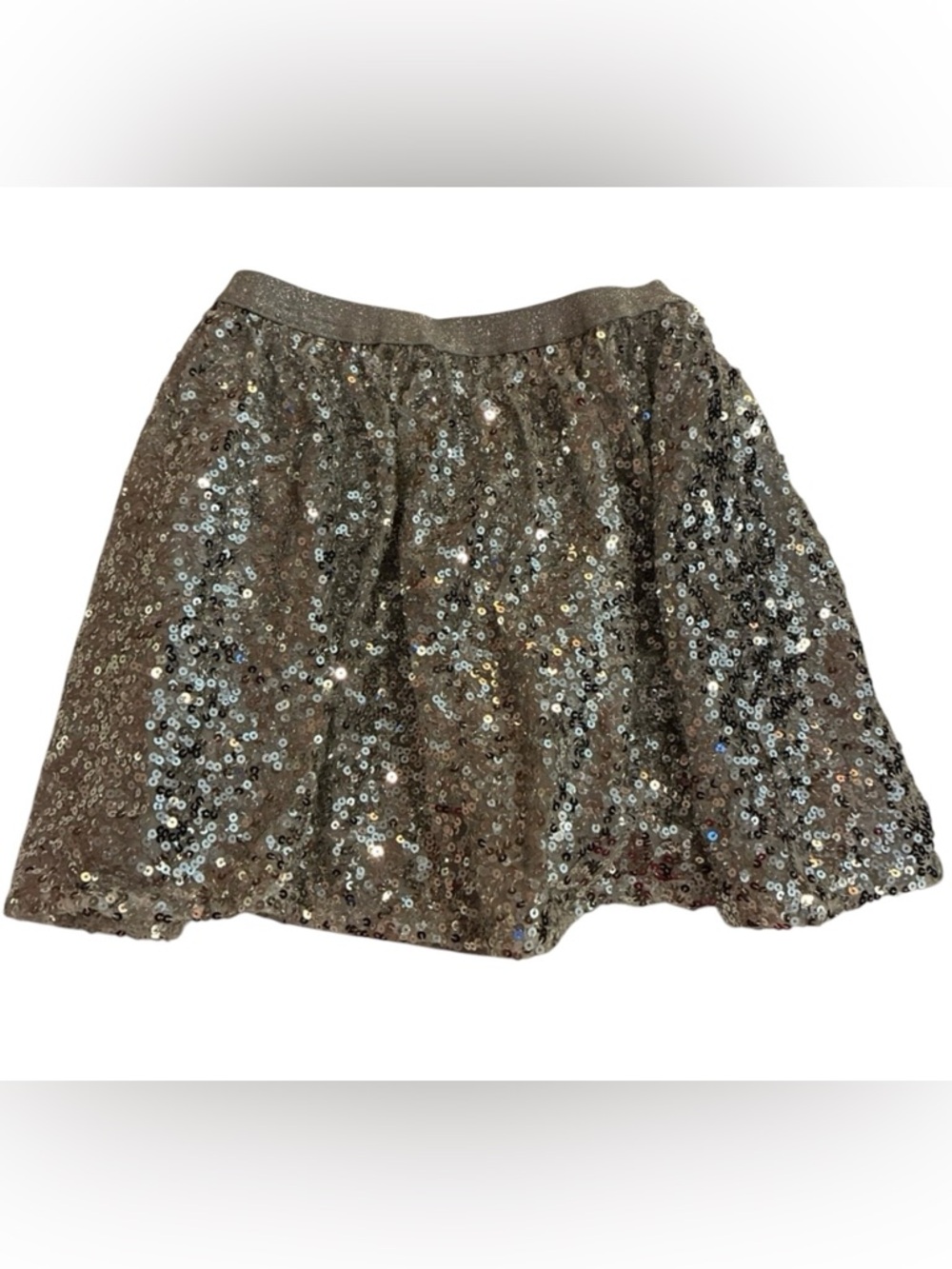🎇🎆3for$9 Girls Crazy 8 silver sequin skirt